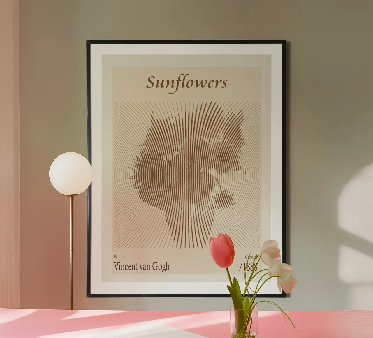 Girasoli - Vincent van Gogh poster con telaio in legno da Doa Project
