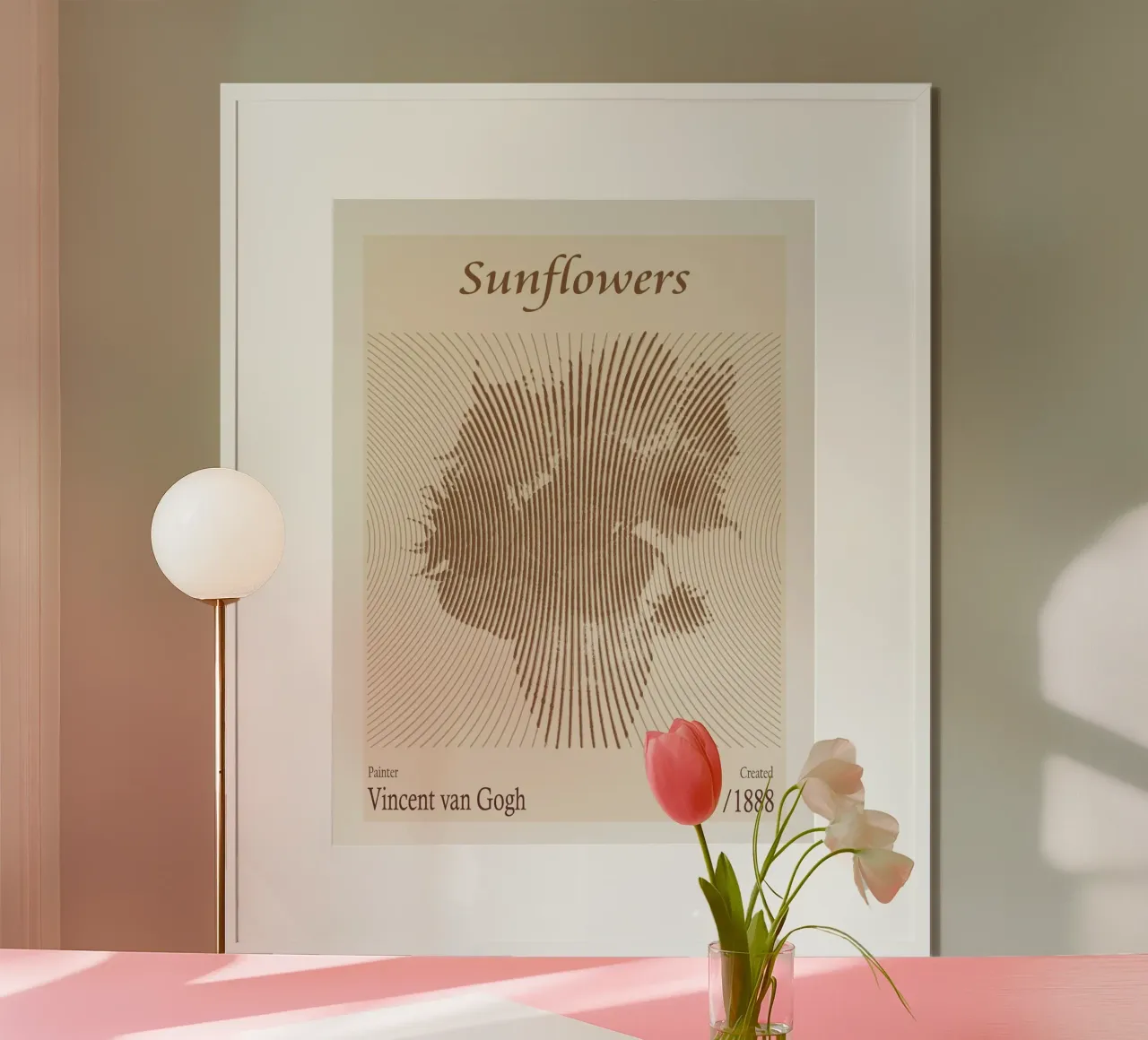 Girasoli - Vincent van Gogh poster con telaio in legno da Doa Project