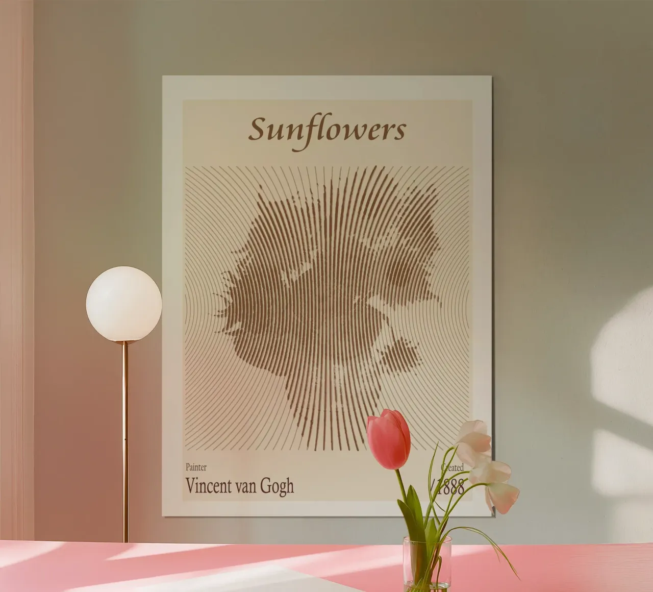 Girasoli - Vincent van Gogh poster con telaio in legno da Doa Project