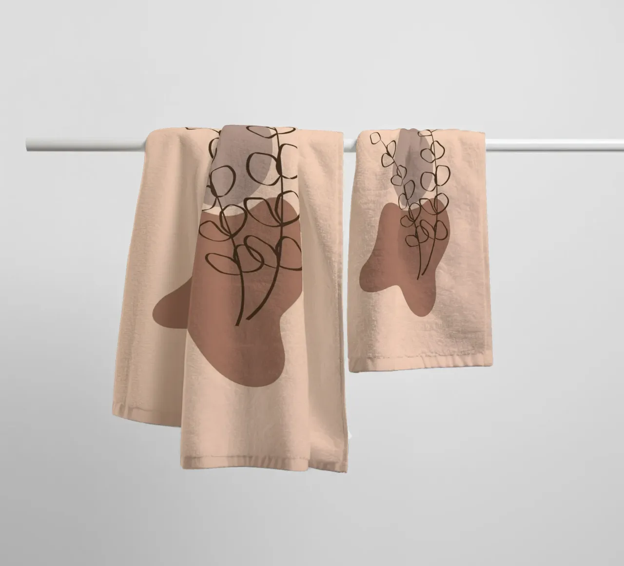 nature shape line 01 asciugamano da bagno da Creaton