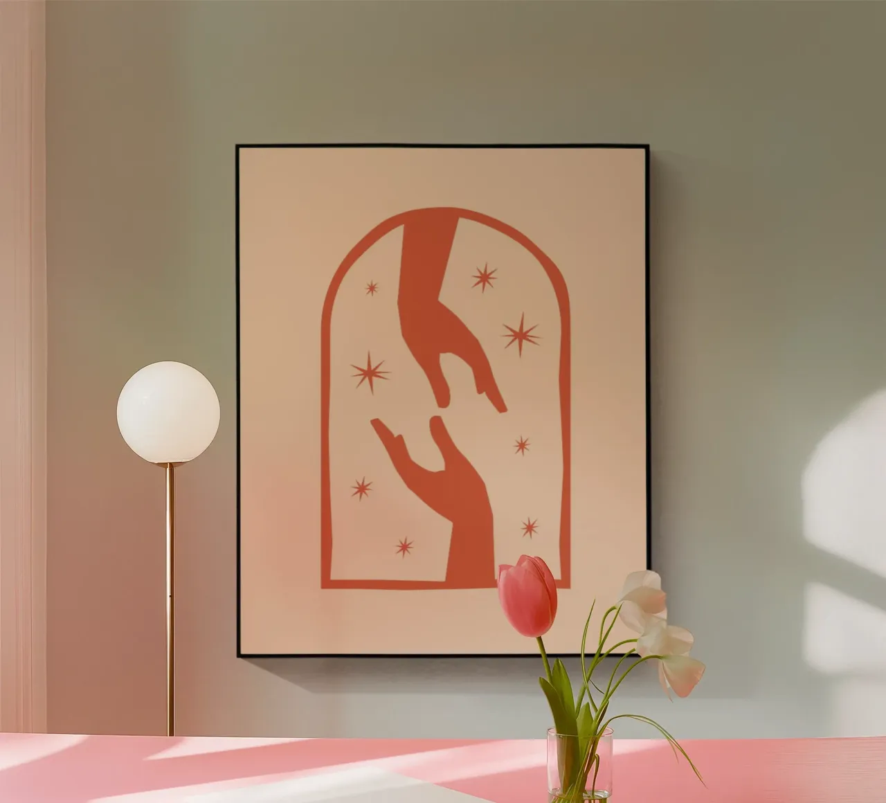 hand shake in window plexiglass da Creaton