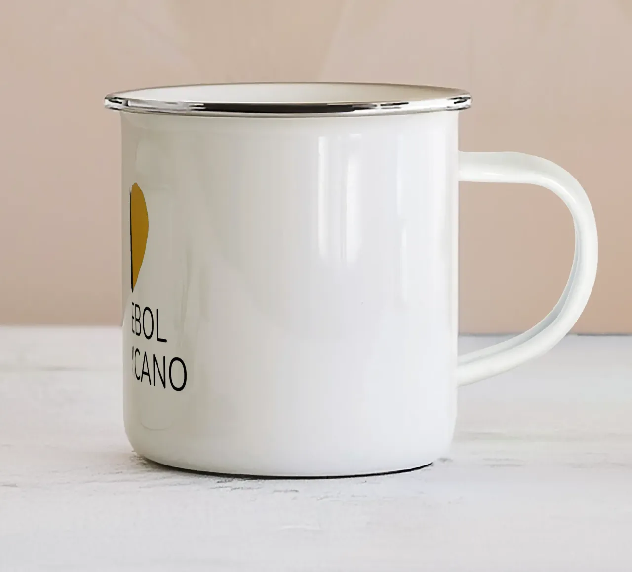 Cuore Futebol Americano nero e oro dipinto a mano tazza in smalto da FABOArt