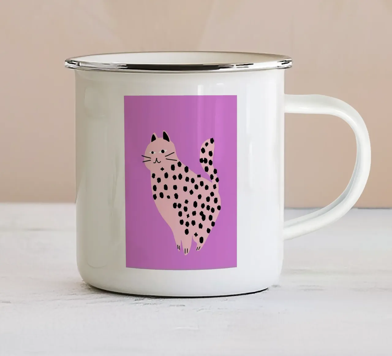 Feline attitude 04 tazza in smalto da Little Dean