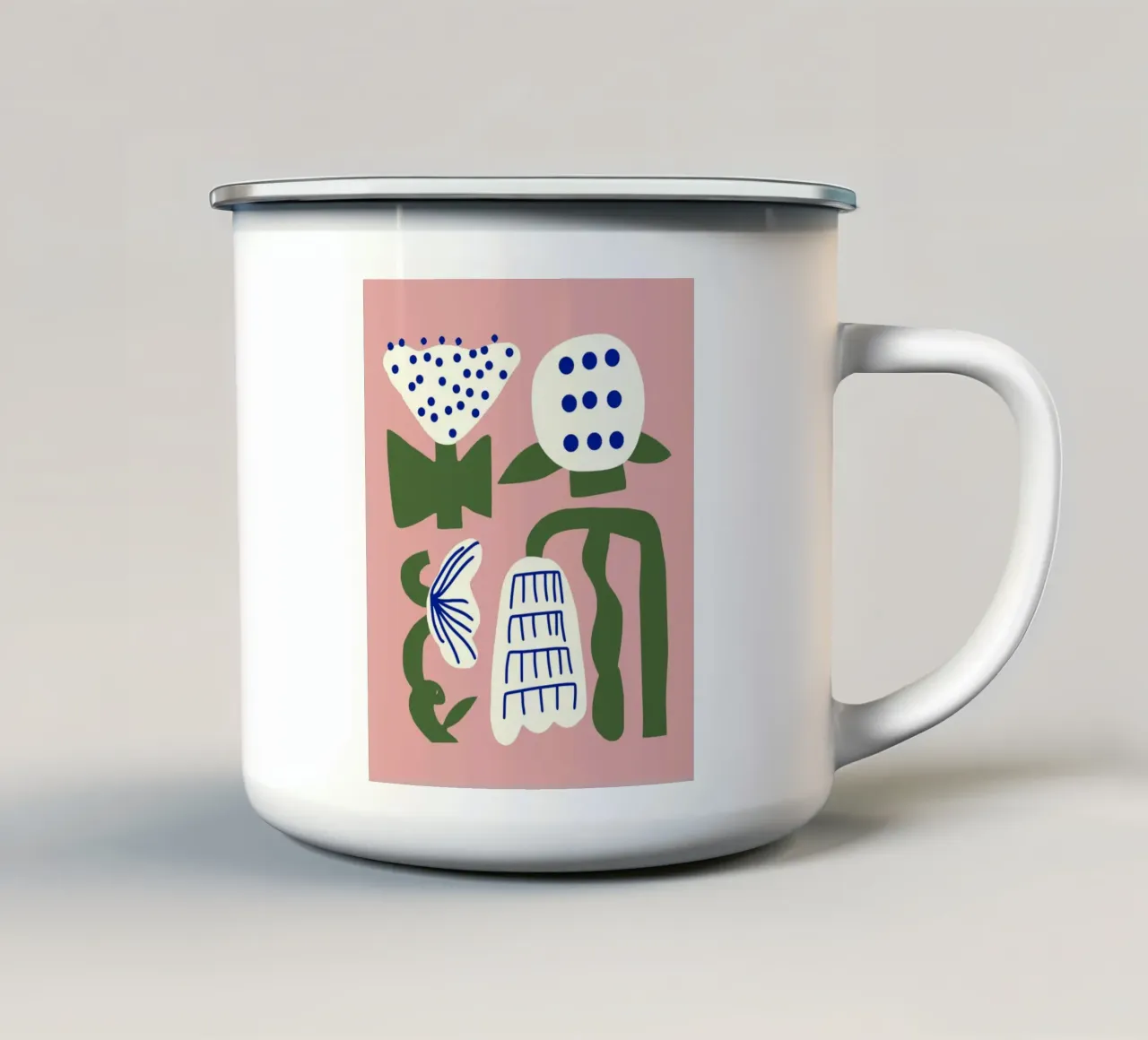 Estrosa composizione di fiori tazza in smalto da Little Dean
