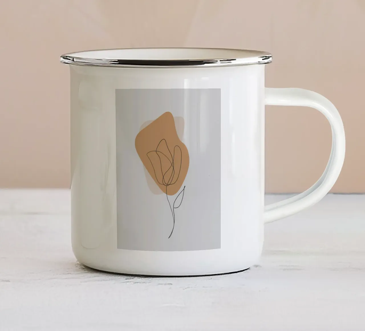 nature shape line 04 tazza in smalto da Creaton