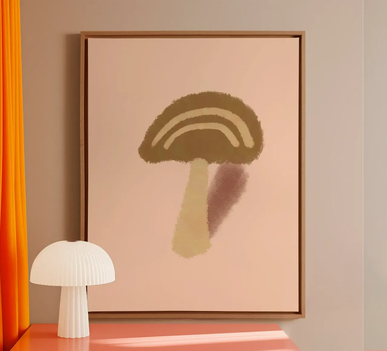 mushroom shape and shadow tela da Creaton