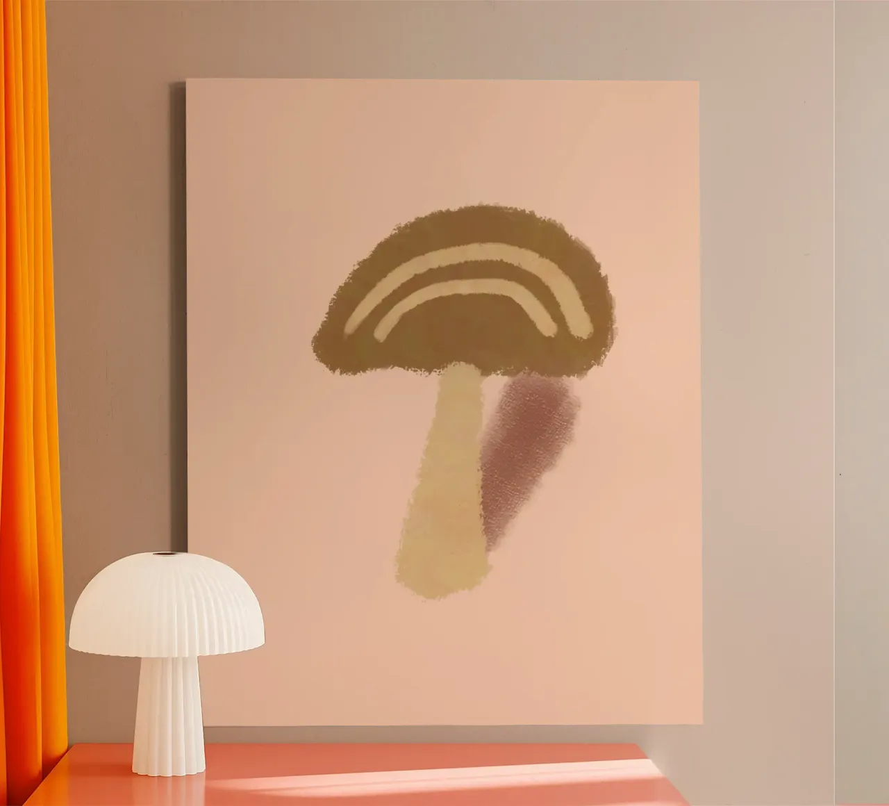 mushroom shape and shadow tela da Creaton