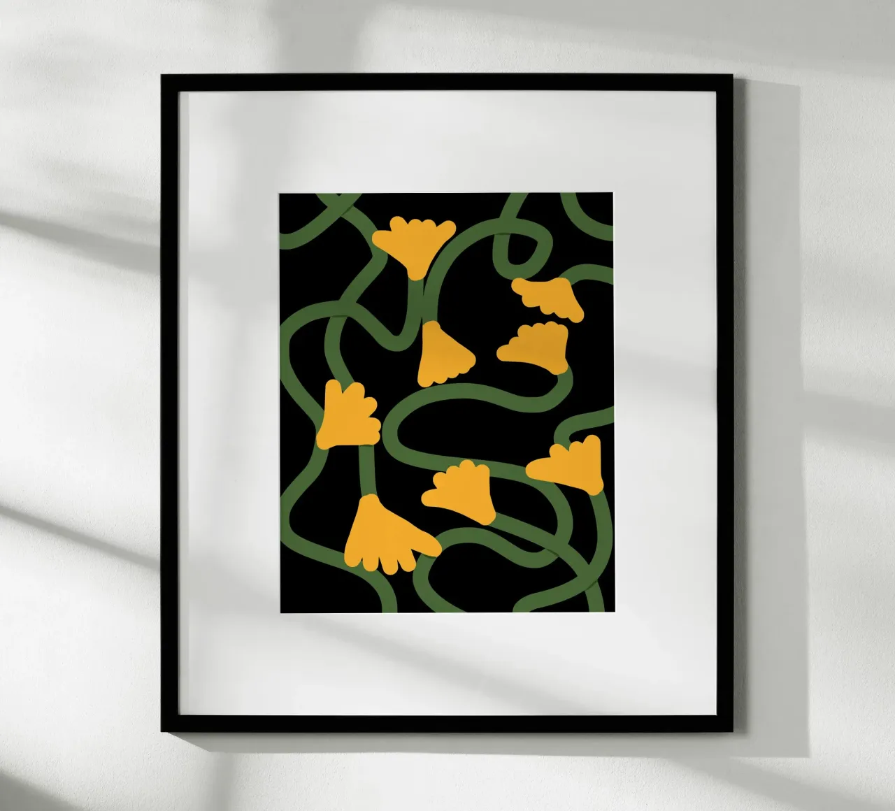 Vite a fiori gialli carta hahnemühle da Little Dean