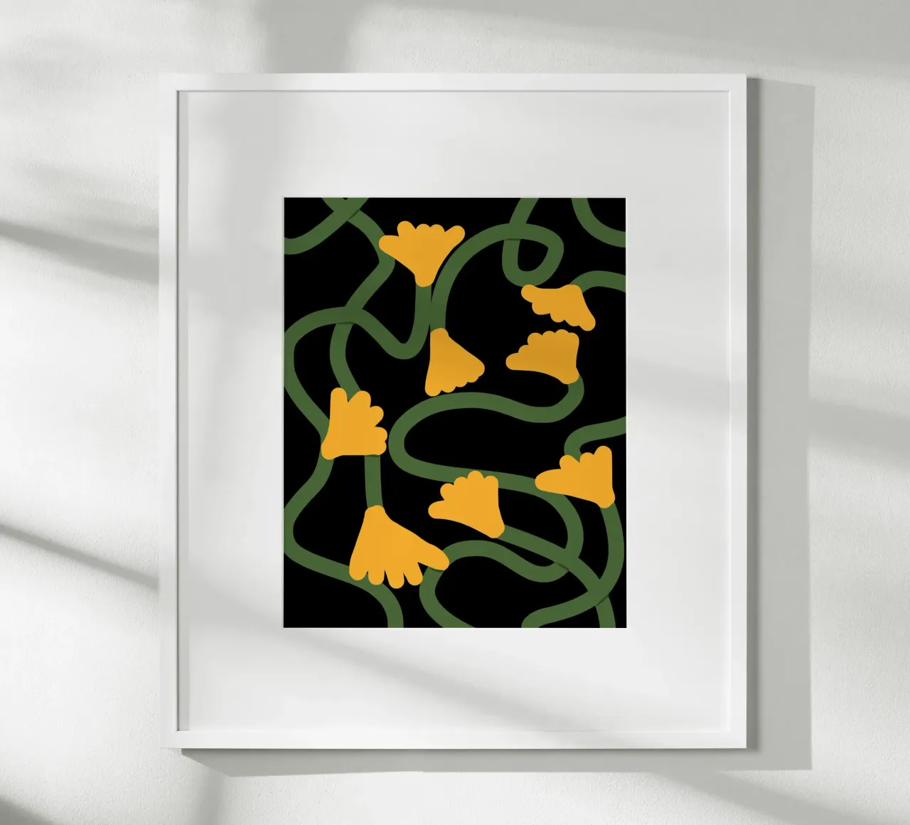 Vite a fiori gialli carta hahnemühle da Little Dean