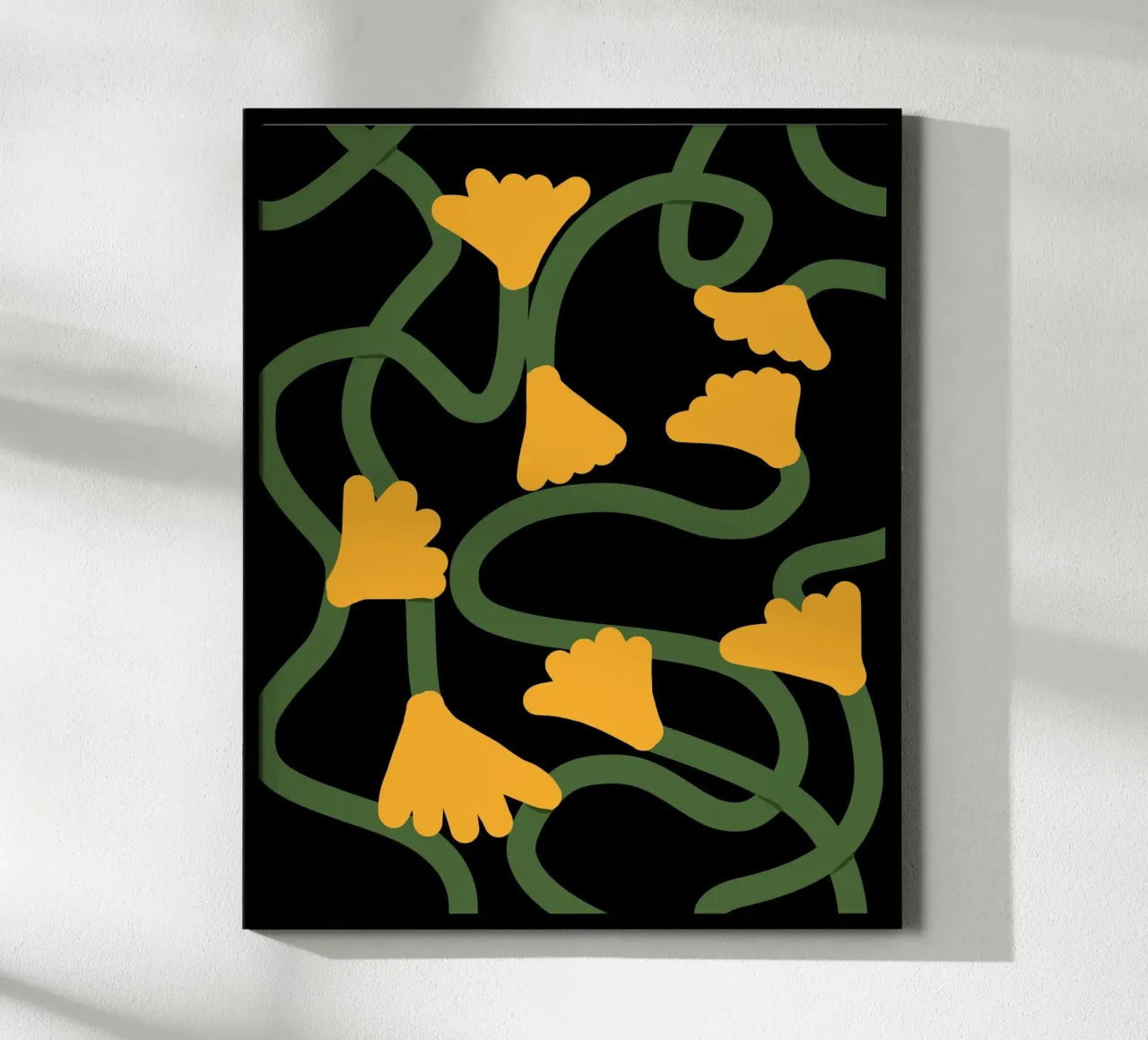 Vite a fiori gialli carta hahnemühle da Little Dean