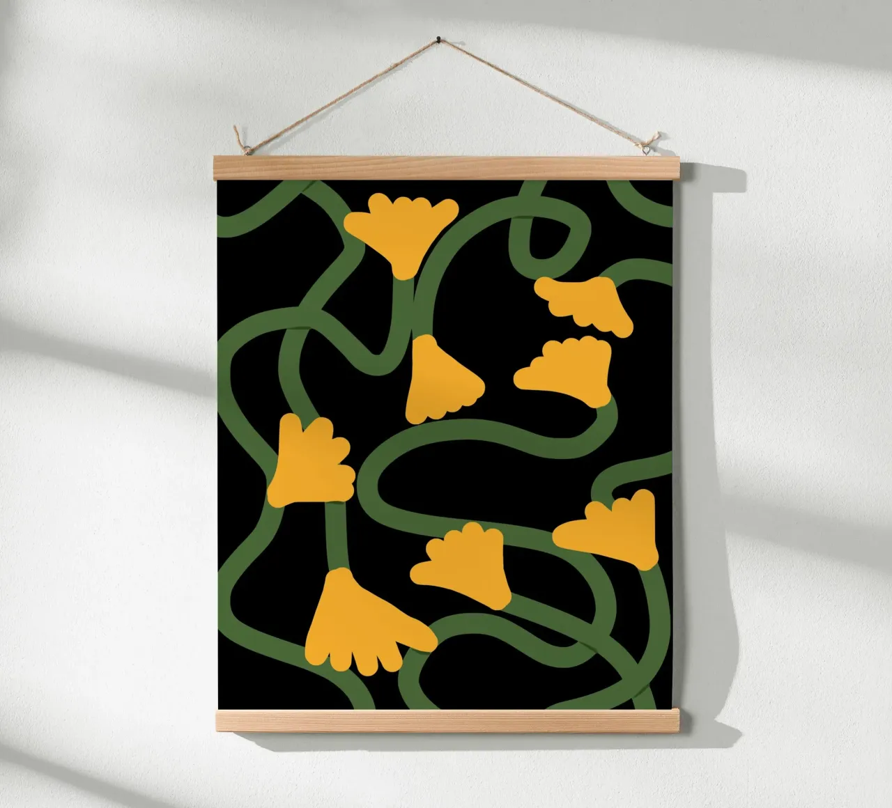 Vite a fiori gialli carta hahnemühle da Little Dean