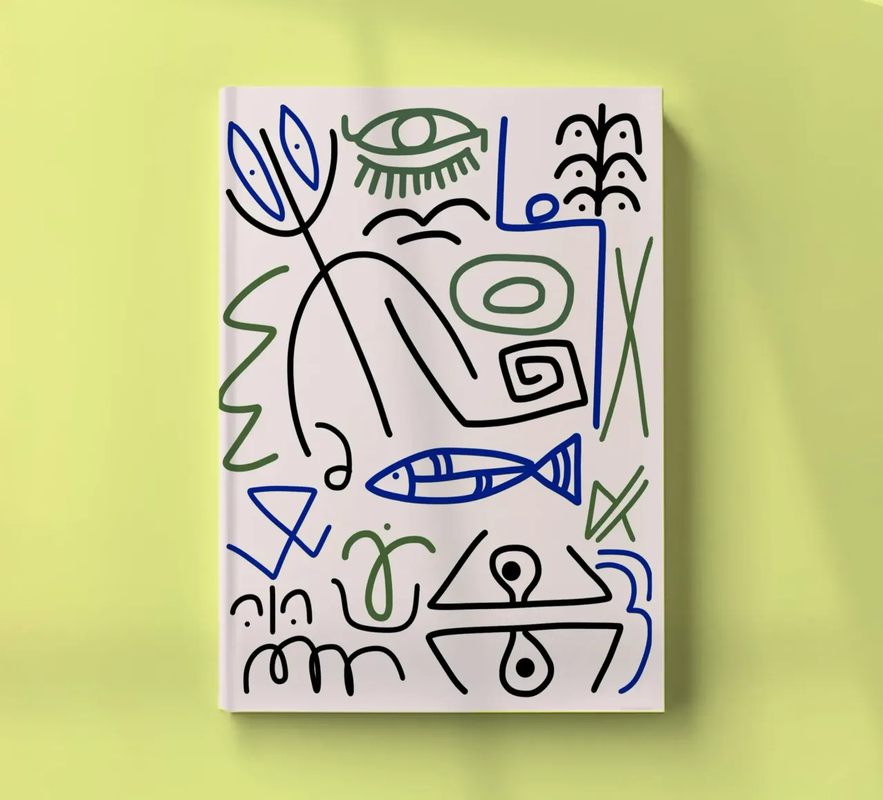 Maximalist line art 16 notebook by Little Dean