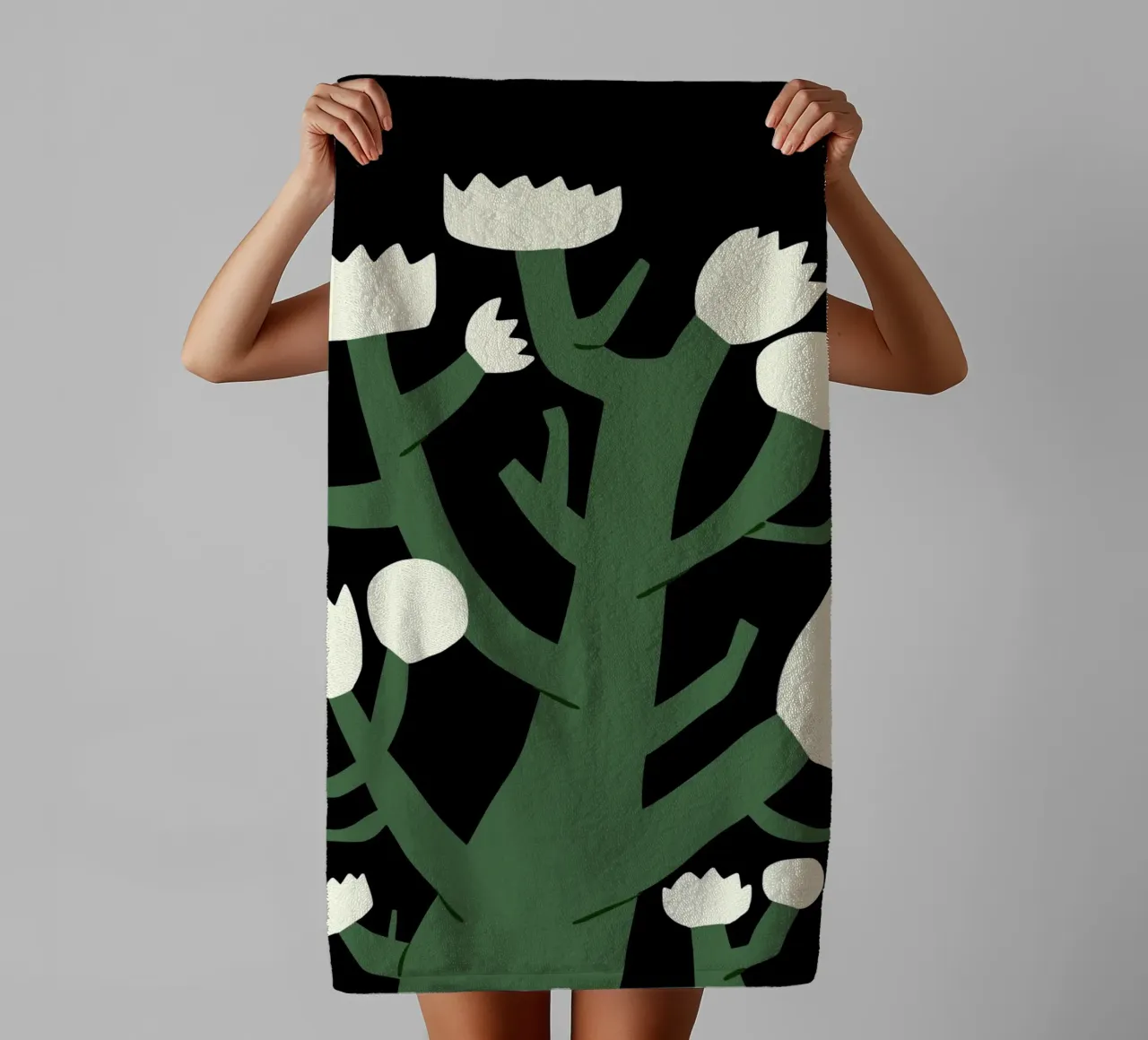 Strong bloom var 2 towel by Little Dean