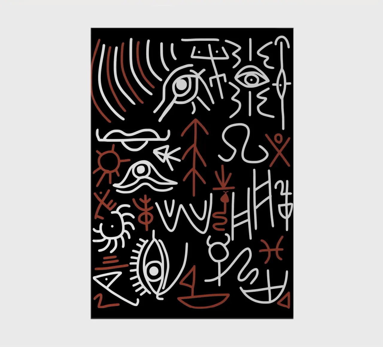 Maximalist line art 18 notebook by Little Dean