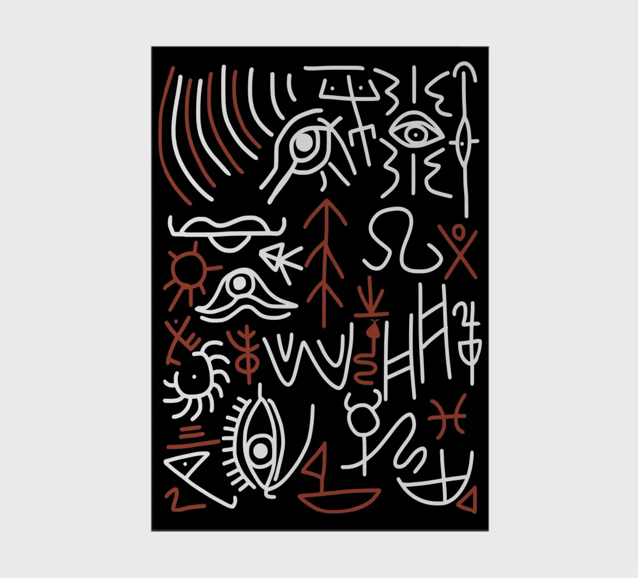 Maximalist line art 18 notebook by Little Dean