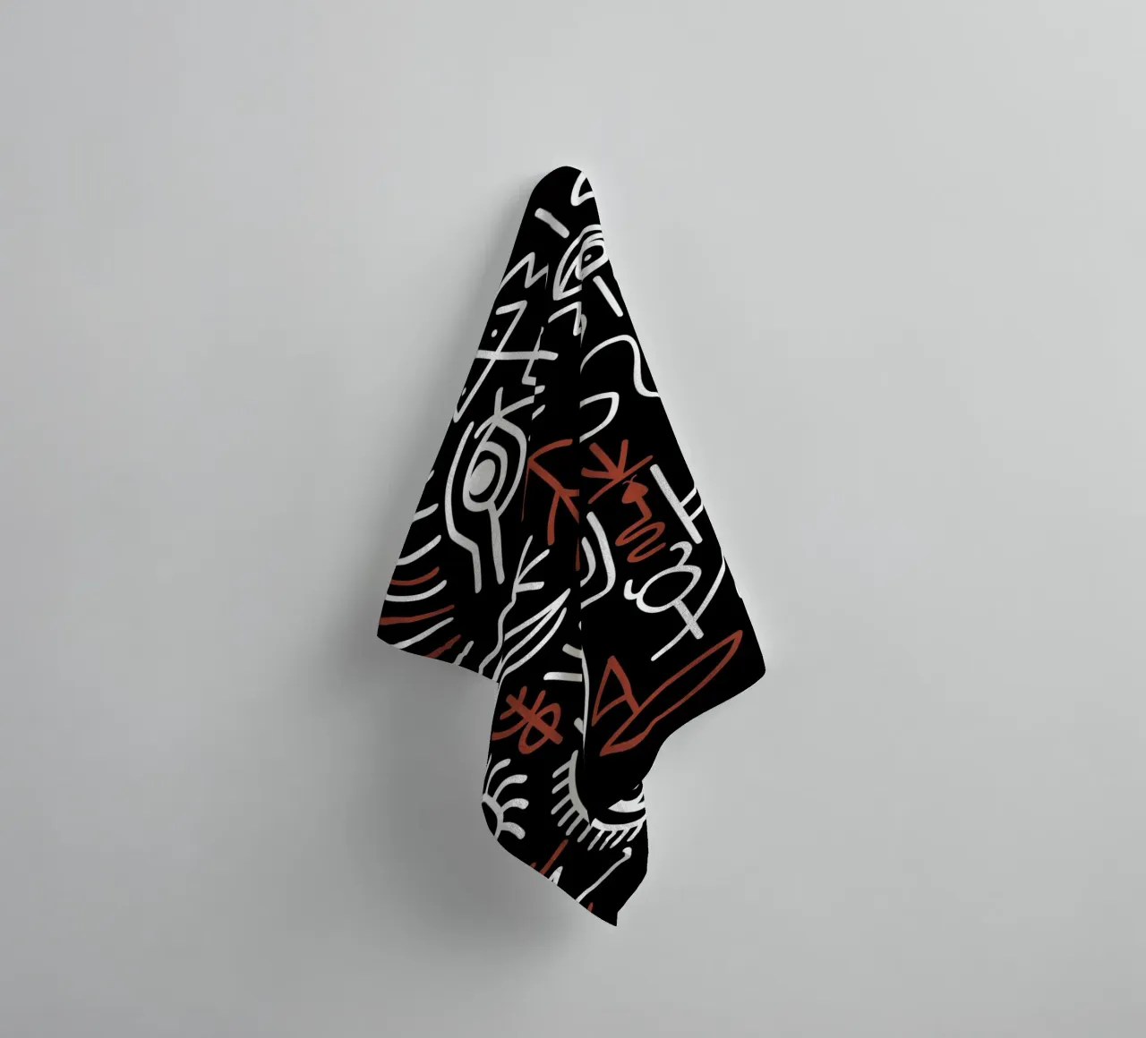 Maximalist line art 18 towel by Little Dean