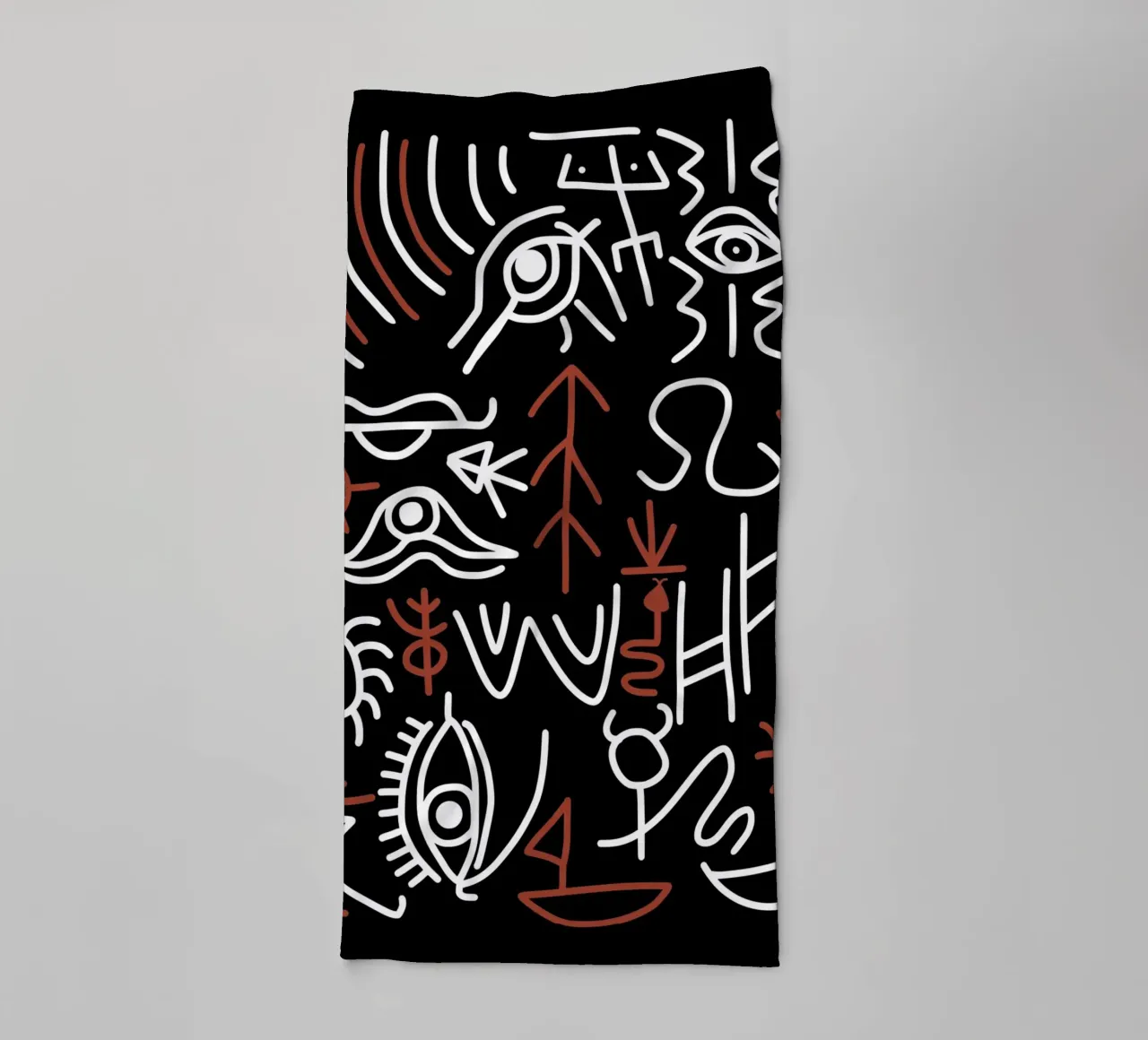 Maximalist line art 18 towel by Little Dean