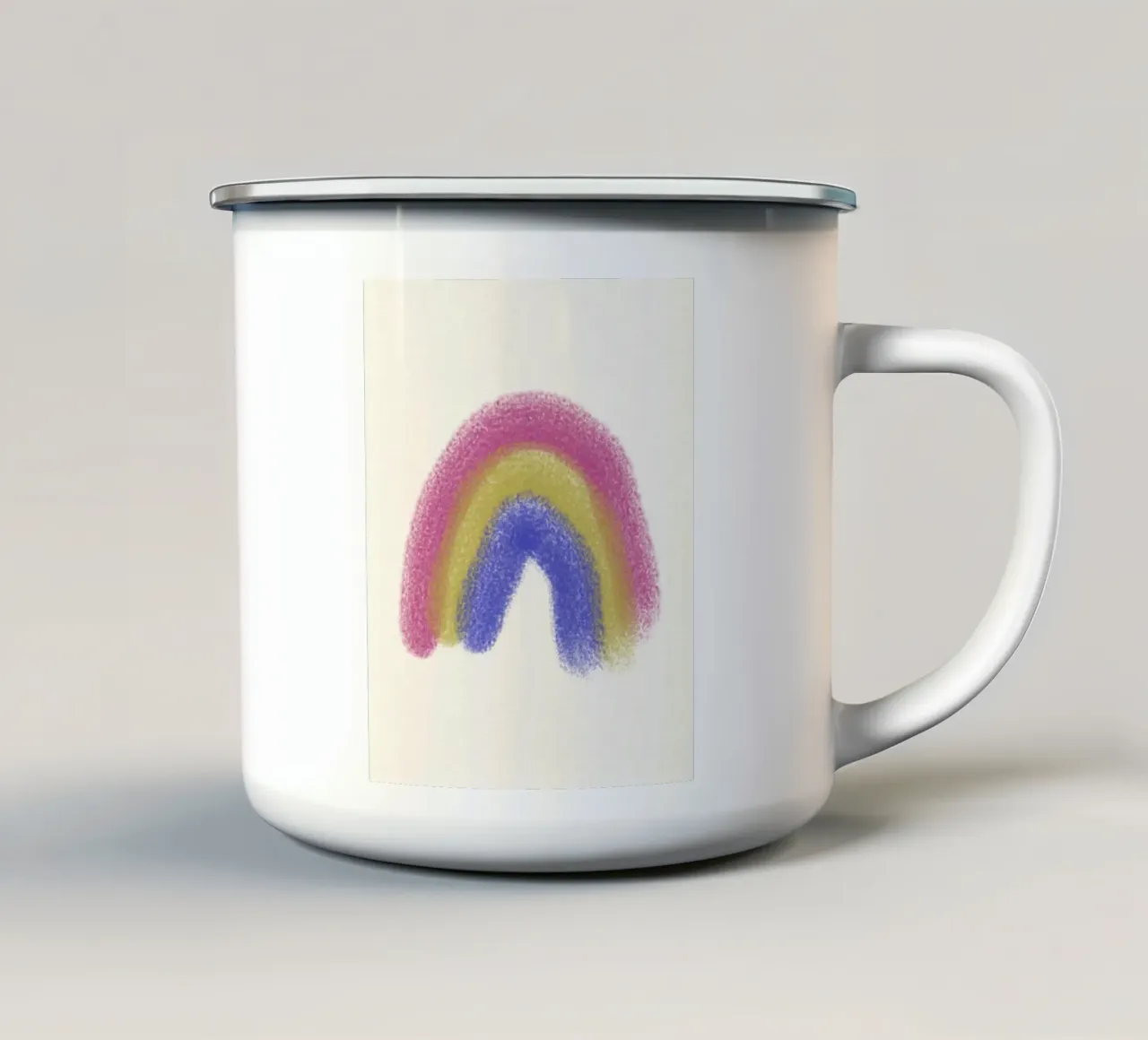 rainbow shape colorful tazza in smalto da Creaton