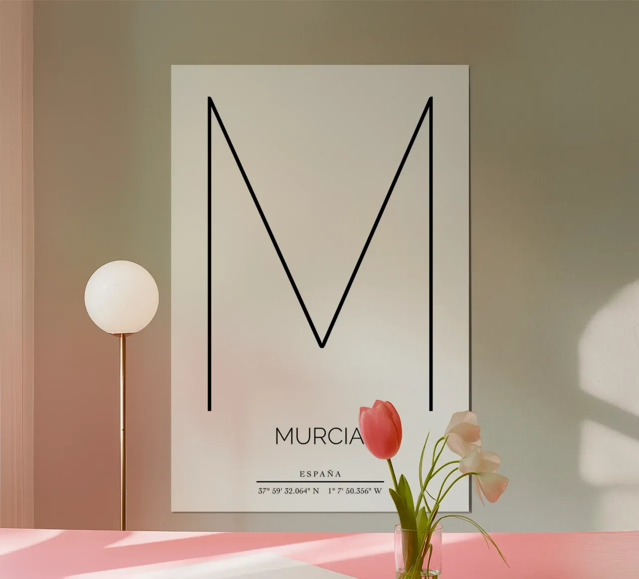 MURCIA - blanco poster con telaio in alluminio da CityLights