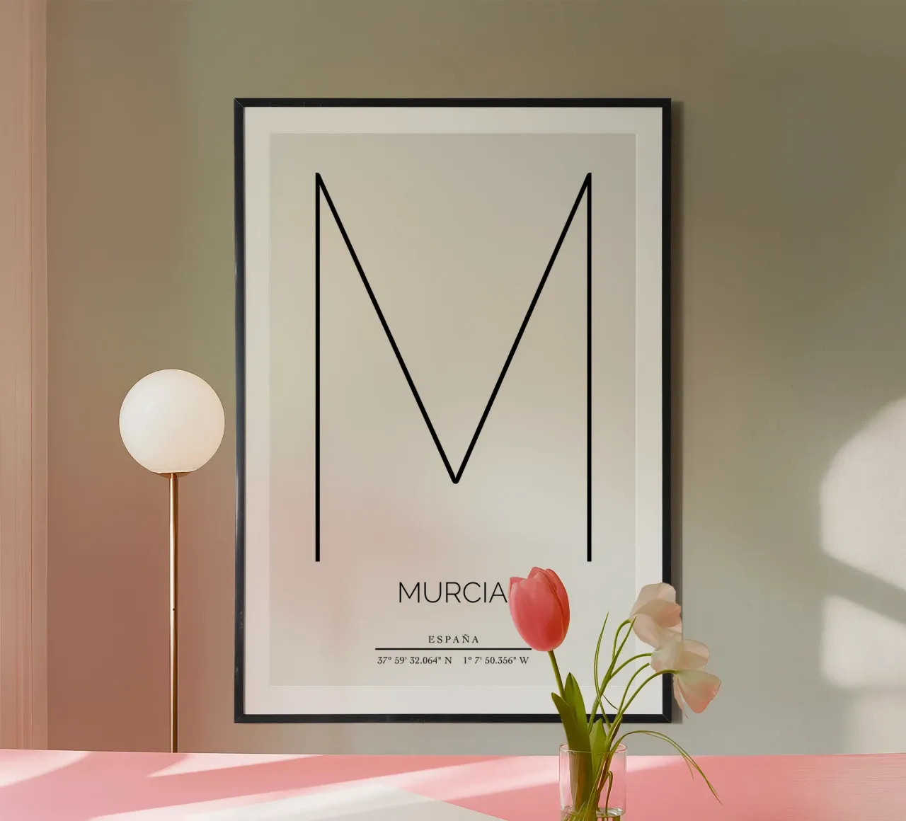 MURCIA - blanco poster con telaio in alluminio da CityLights