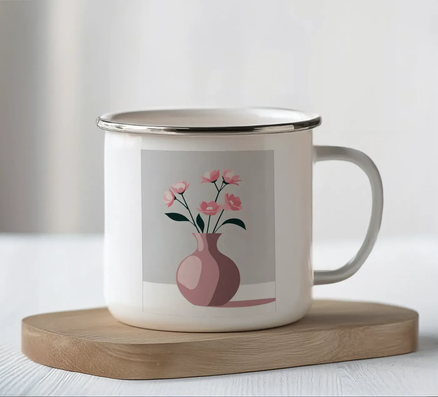 vase vector enamel mug by LIFESTYLE OBJECTS