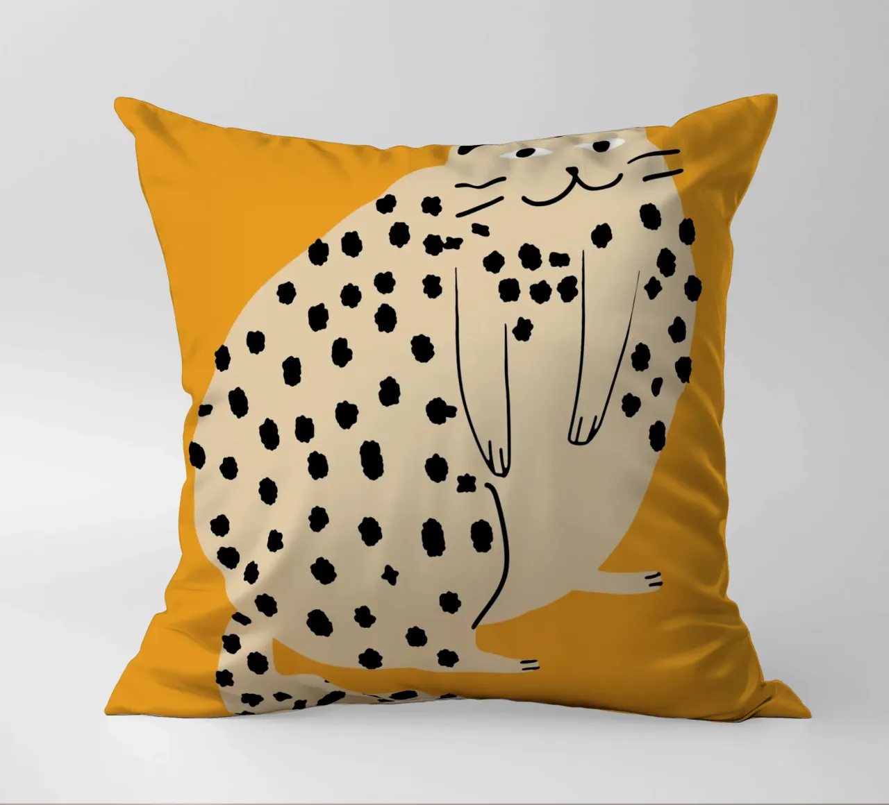 Lazy cat decorative cushion by Little Dean