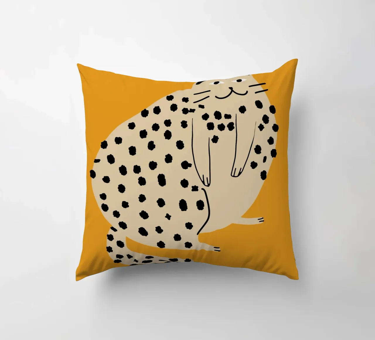 Lazy cat decorative cushion by Little Dean
