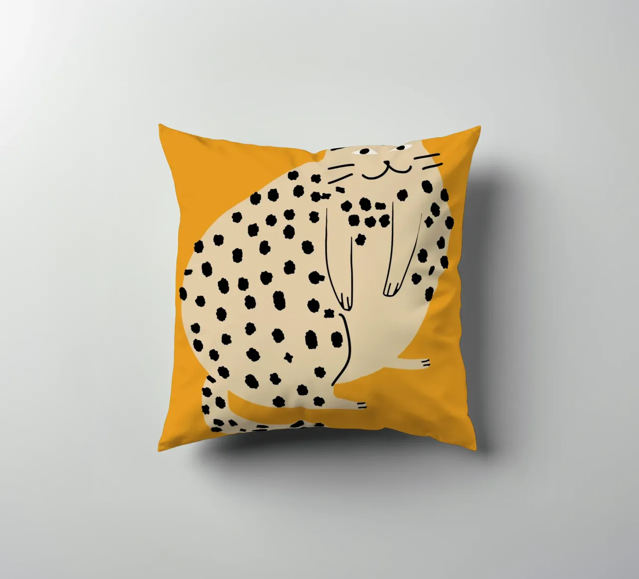 Lazy cat decorative cushion by Little Dean