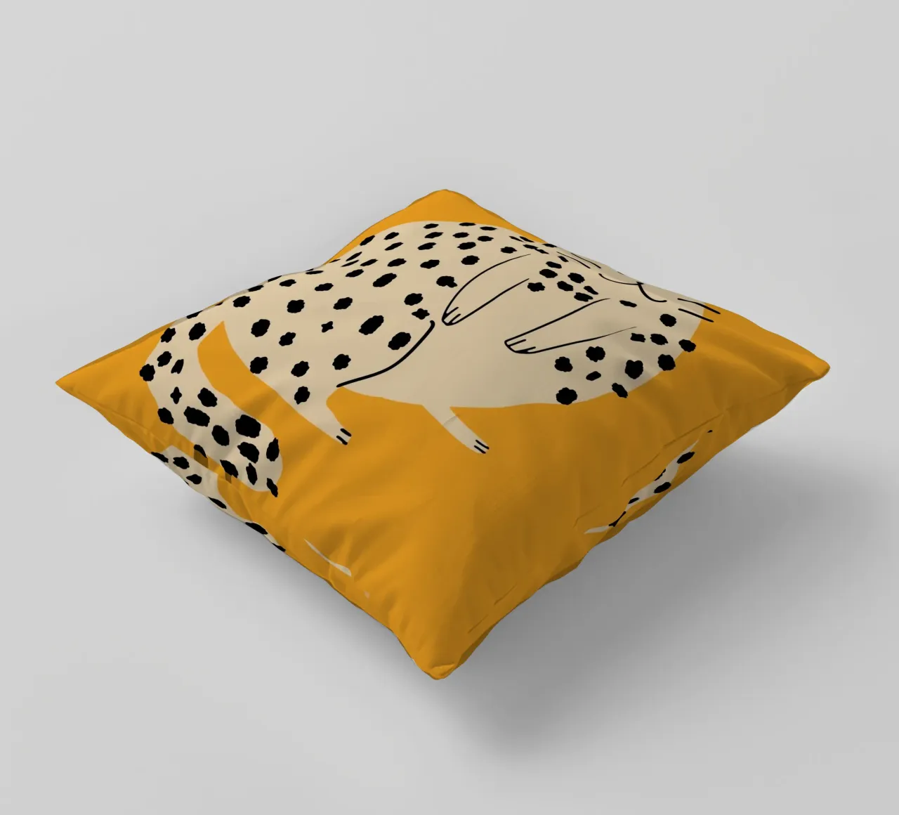 Lazy cat decorative cushion by Little Dean