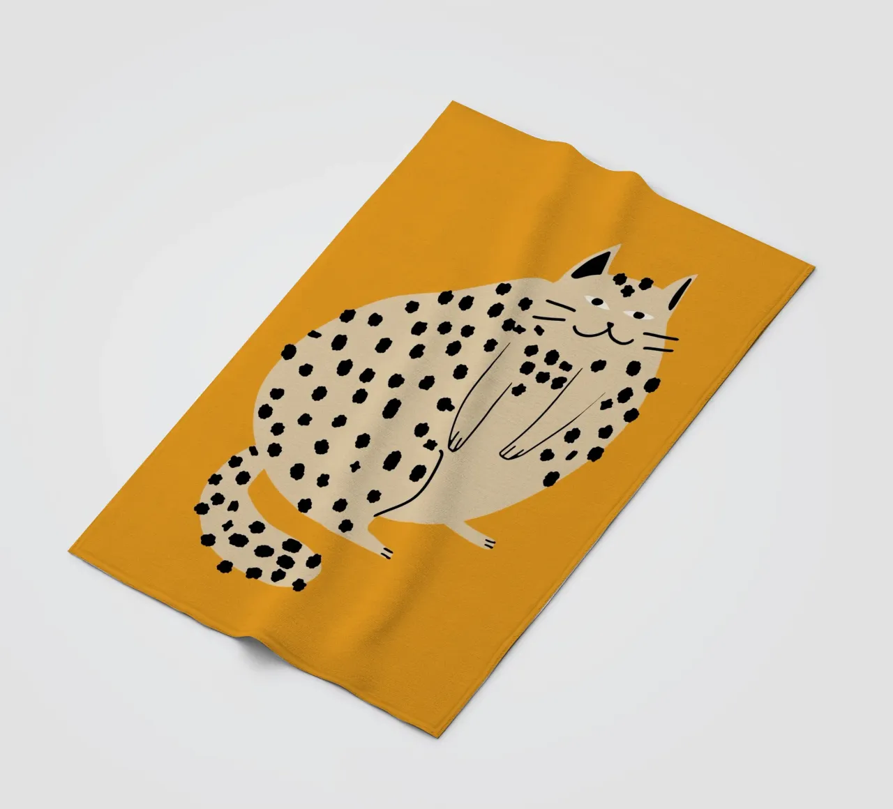 Lazy cat fleece blanket by Little Dean
