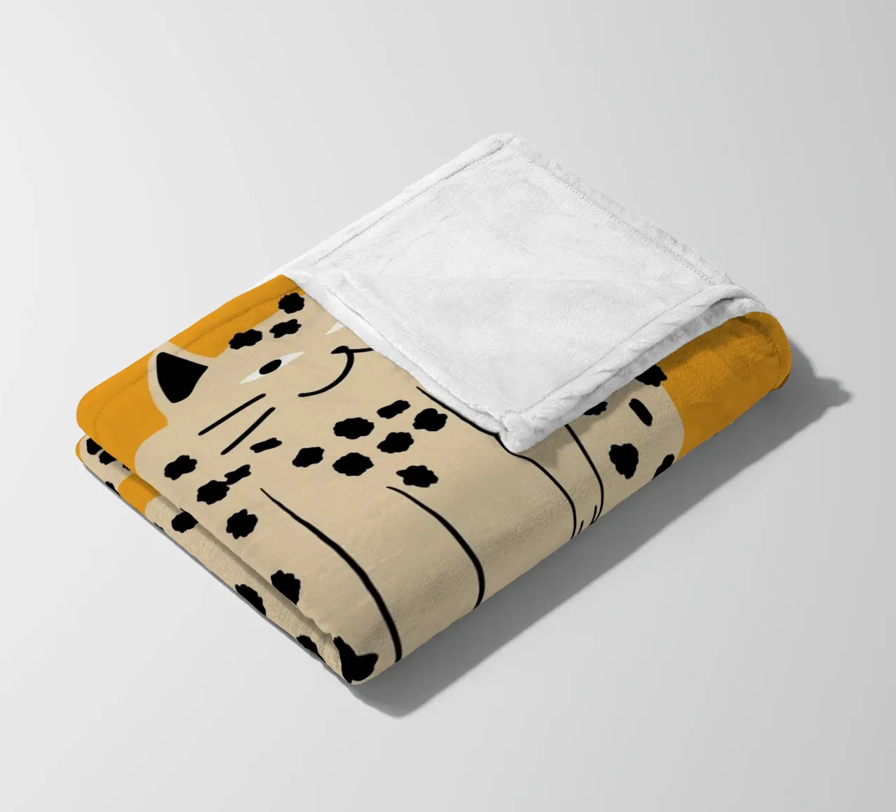 Lazy cat fleece blanket by Little Dean