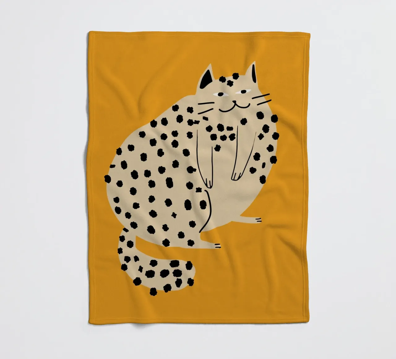 Lazy cat fleece blanket by Little Dean