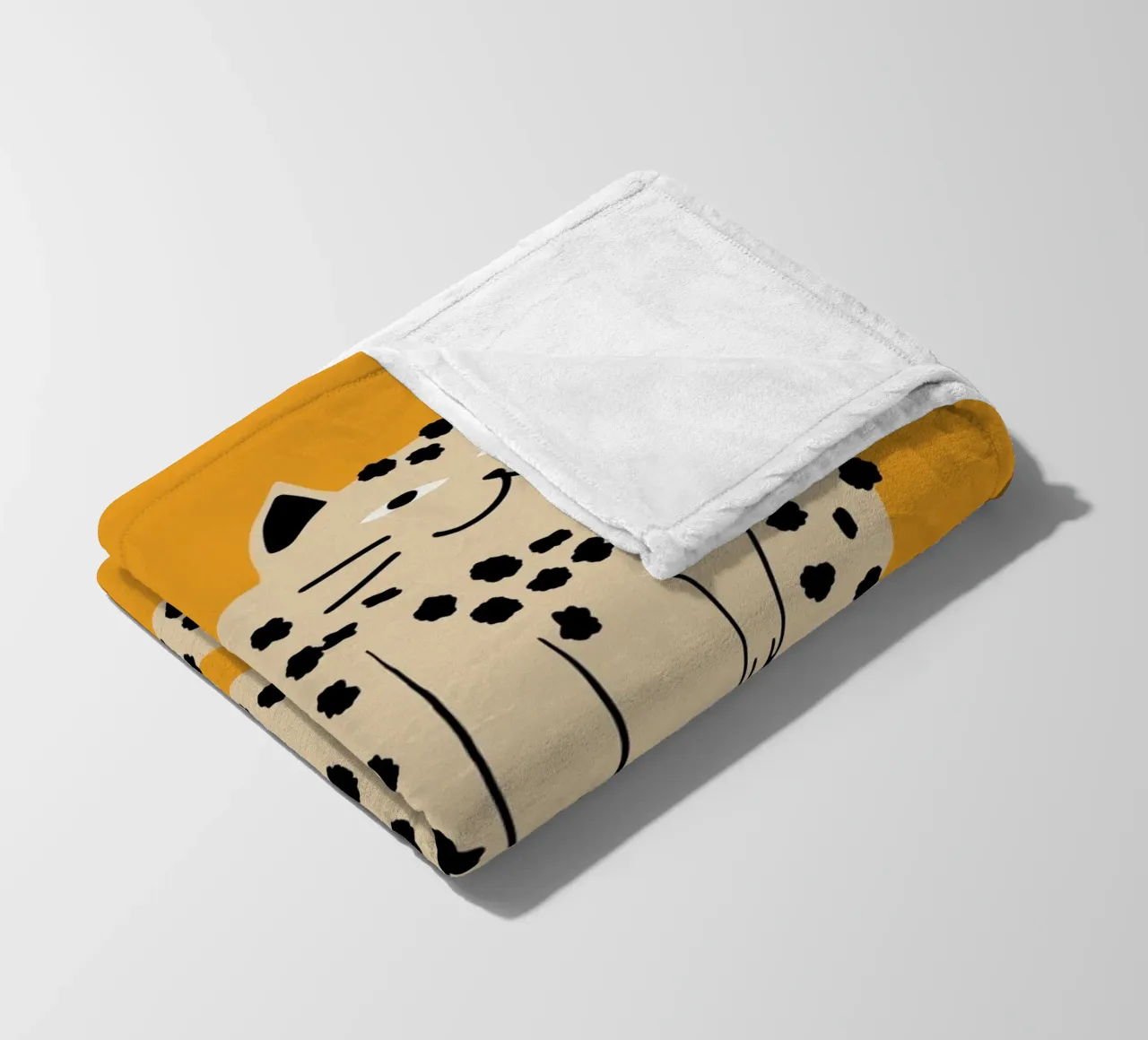Lazy cat fleece blanket by Little Dean