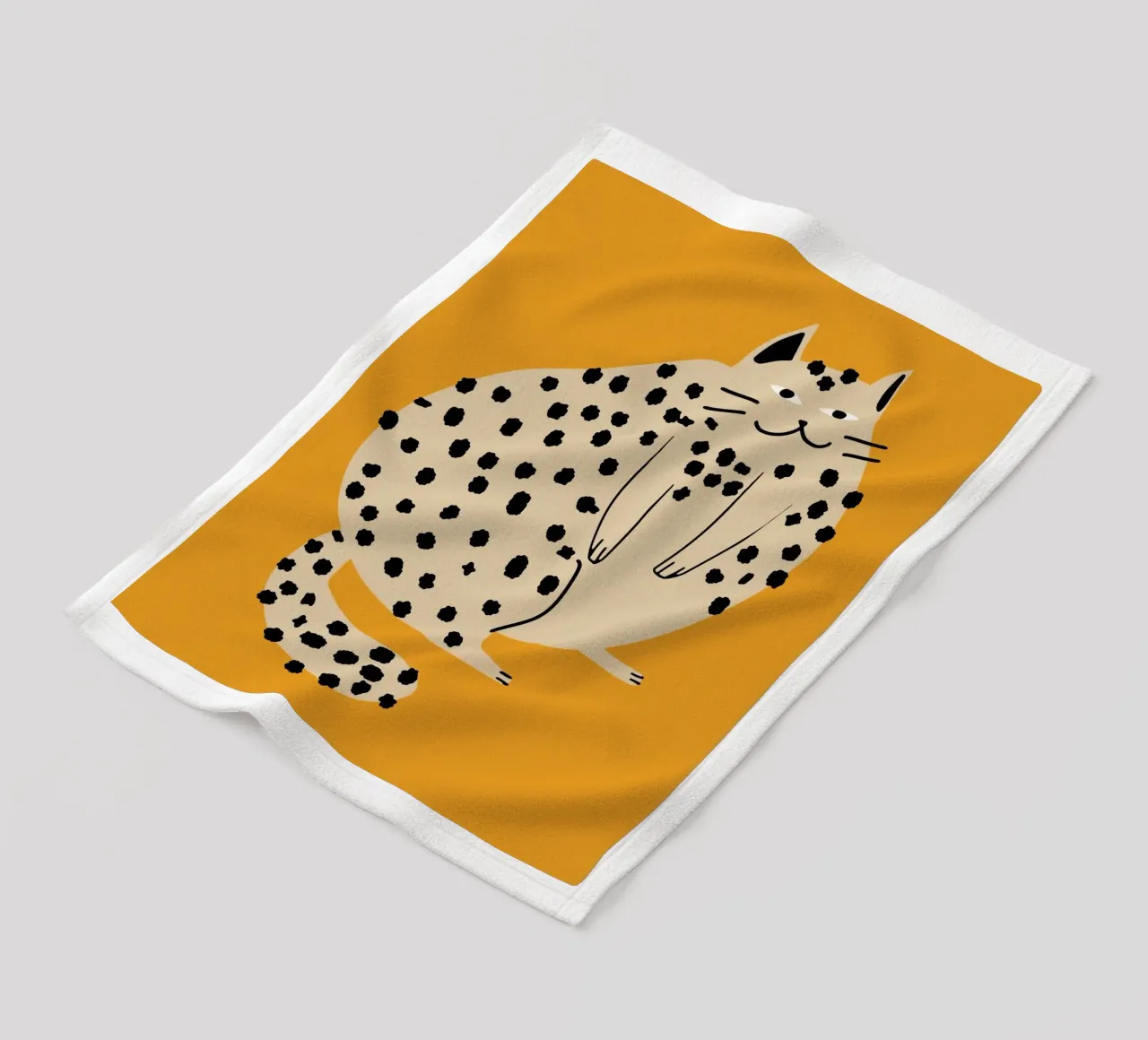 Lazy cat fleece blanket by Little Dean