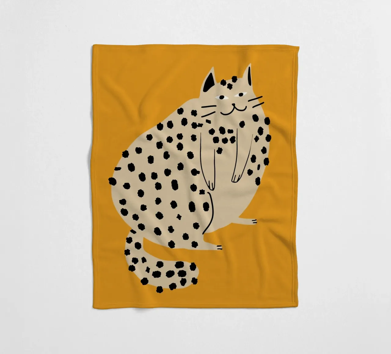 Lazy cat fleece blanket by Little Dean