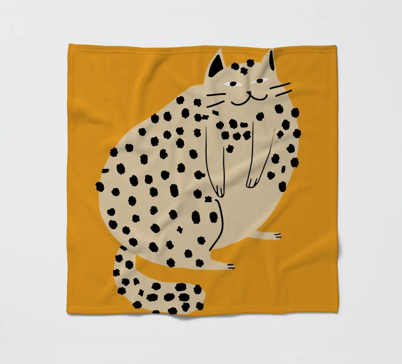 Lazy cat fleece blanket by Little Dean