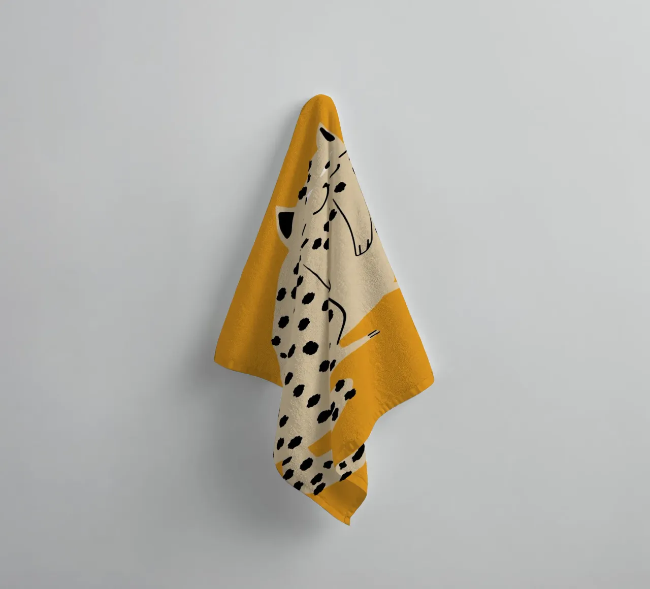 Lazy cat towel by Little Dean