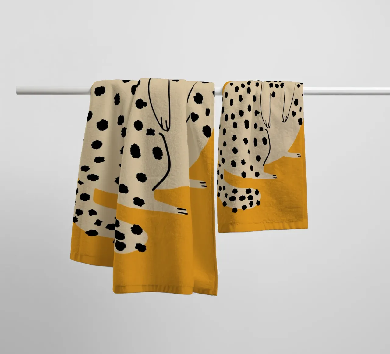 Lazy cat towel by Little Dean