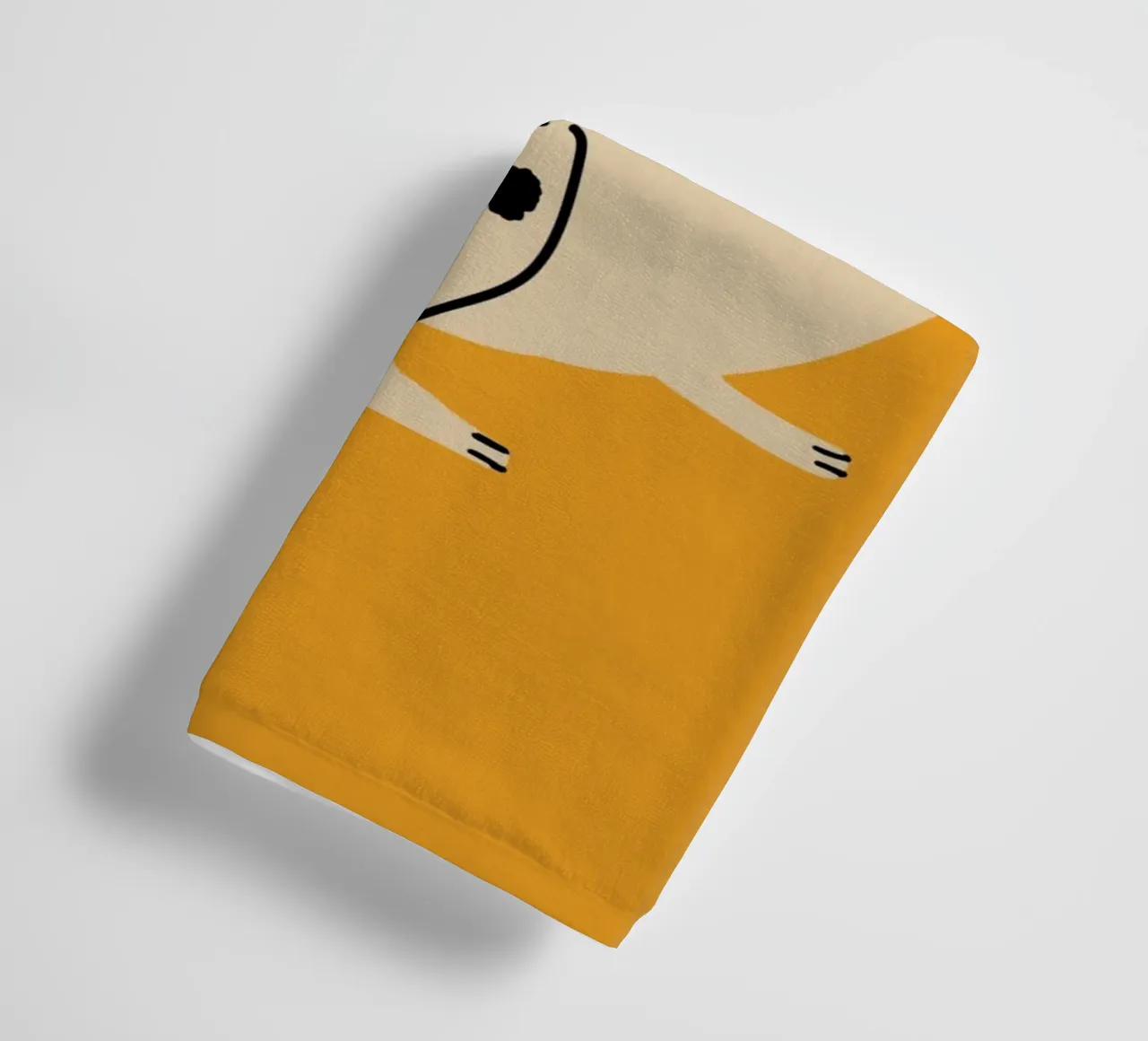 Lazy cat towel by Little Dean