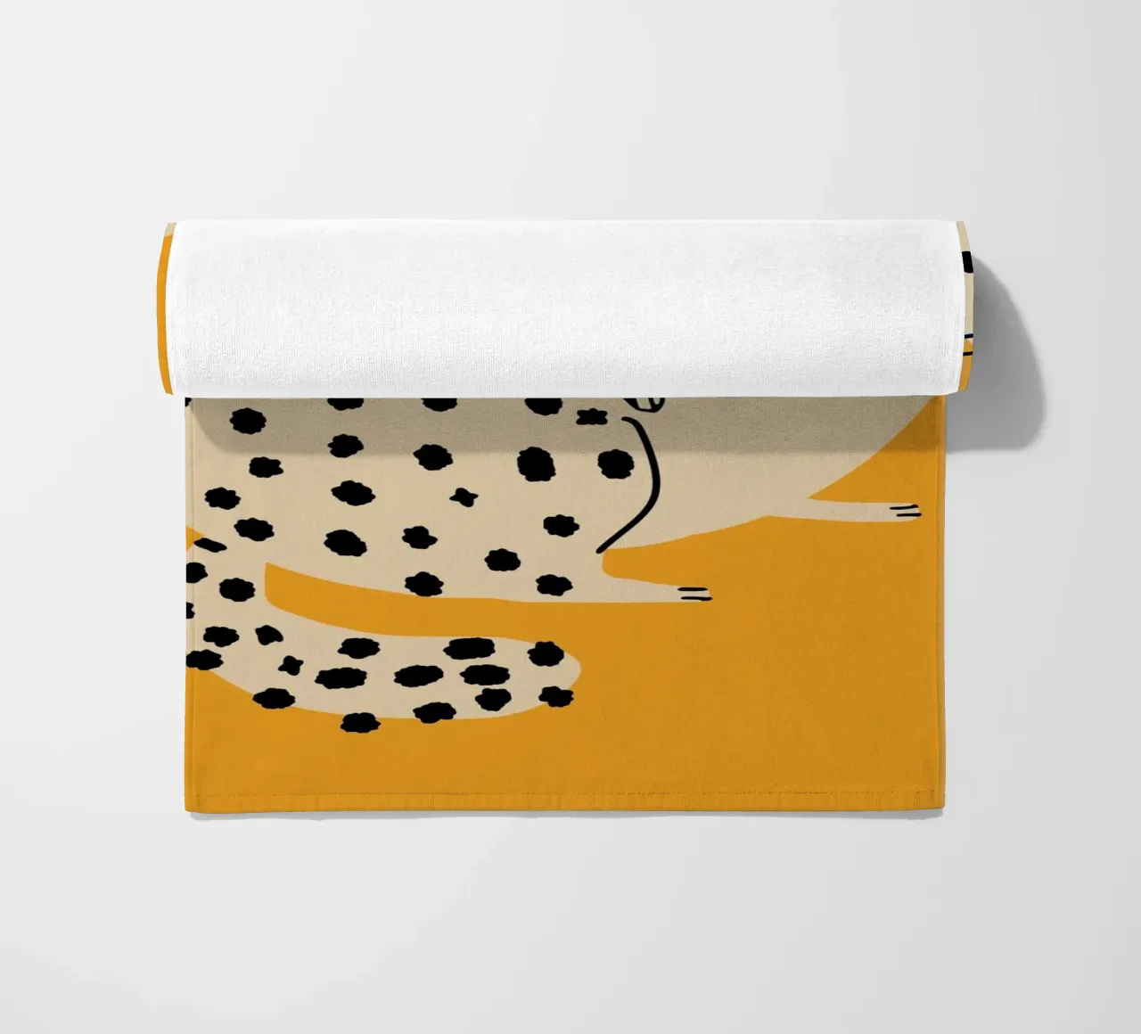 Lazy cat beach towel by Little Dean