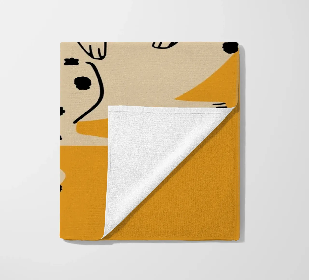 Lazy cat beach towel by Little Dean