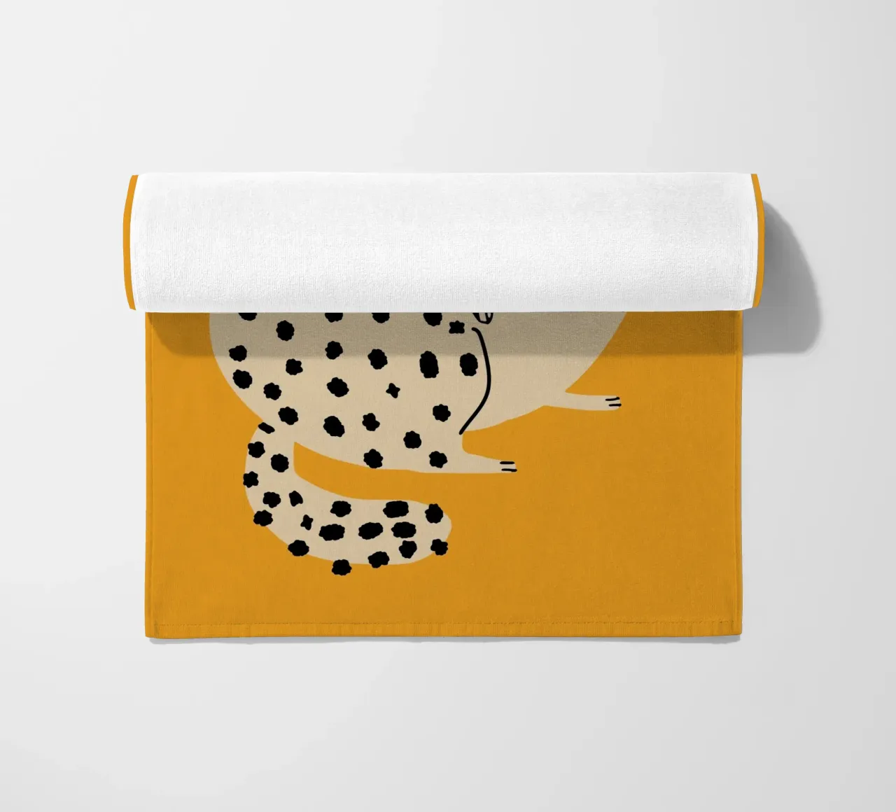 Lazy cat beach towel by Little Dean