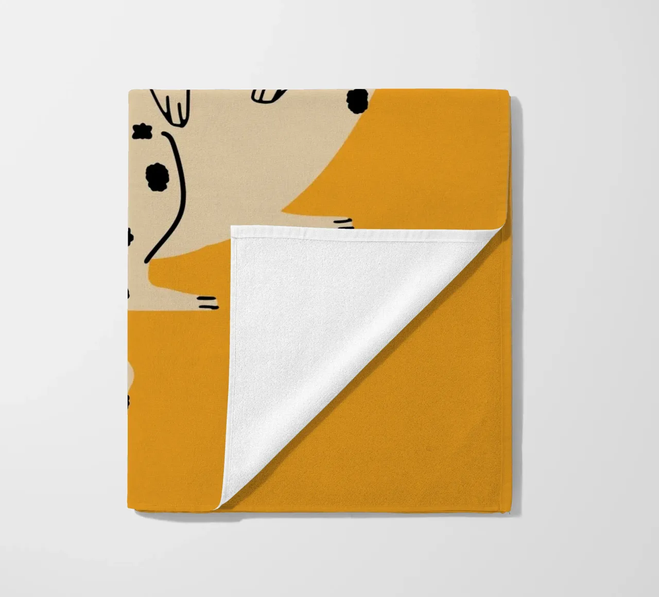 Lazy cat beach towel by Little Dean