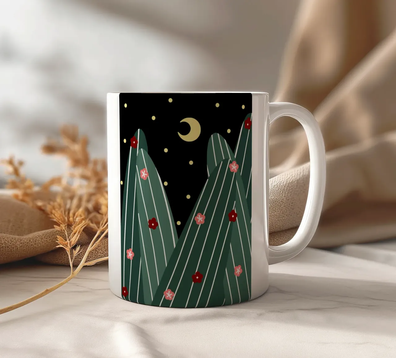 Notte dei cactus tazza in ceramica da Little Dean