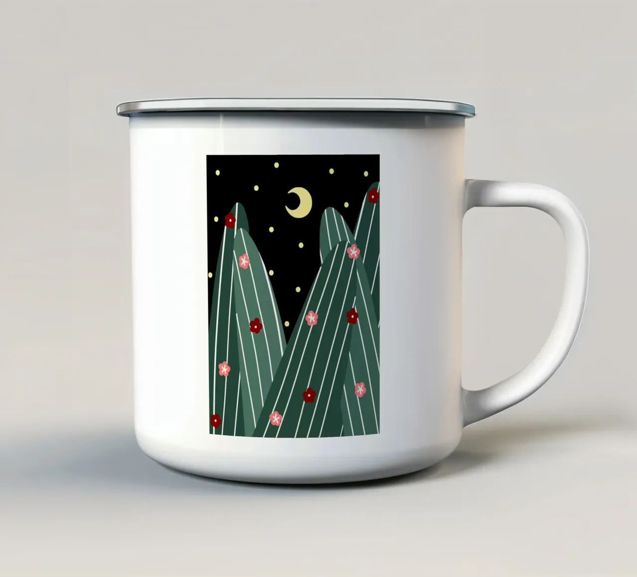 Notte dei cactus tazza in smalto da Little Dean