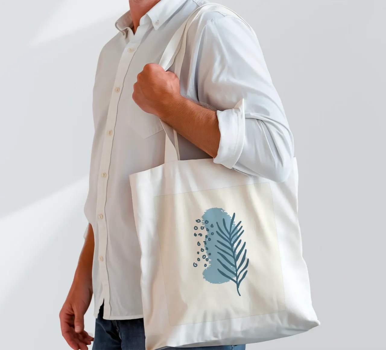 nature shape line 05 borsa in juta da Creaton