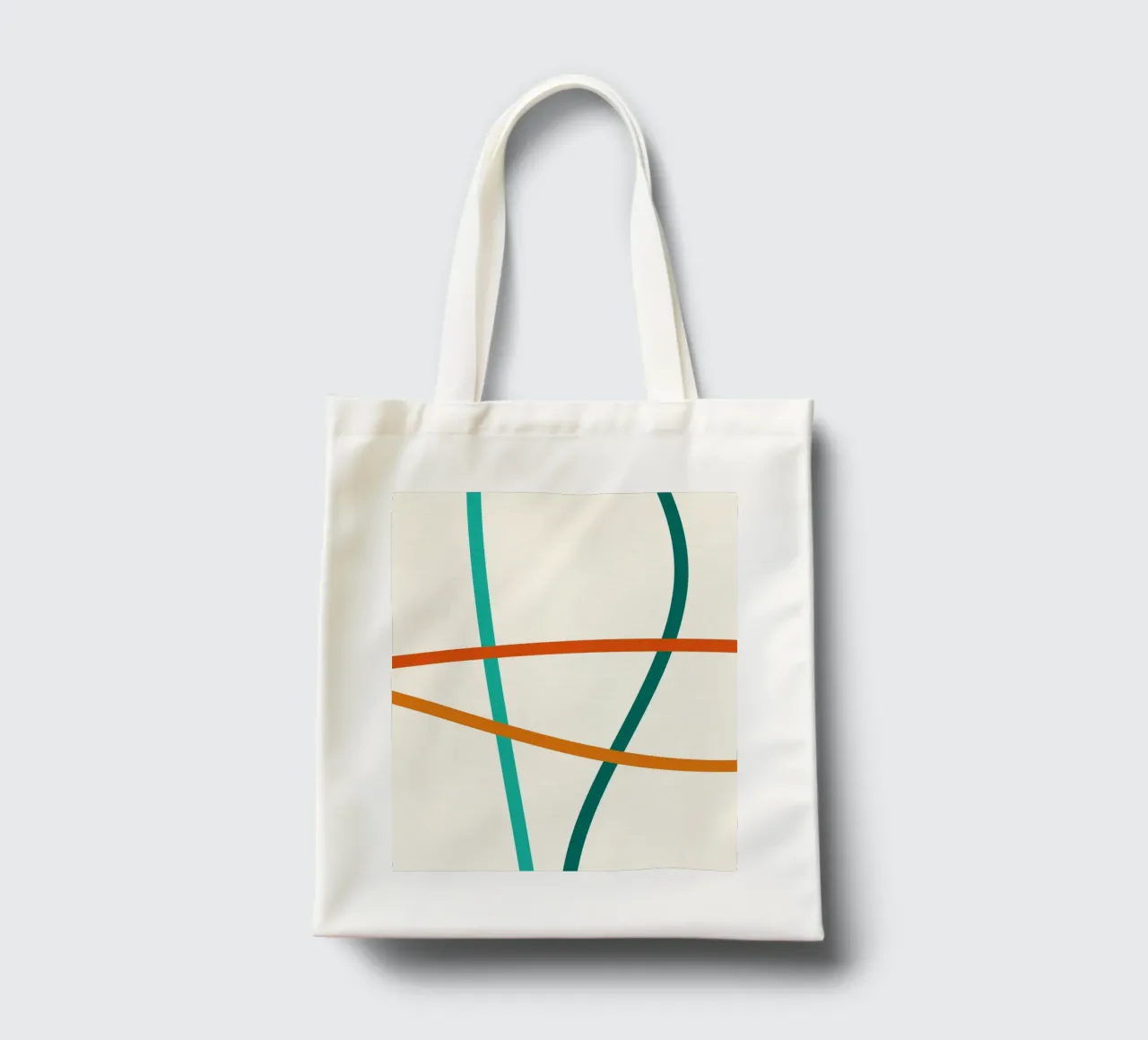 line colorful curve borsa in juta da Creaton