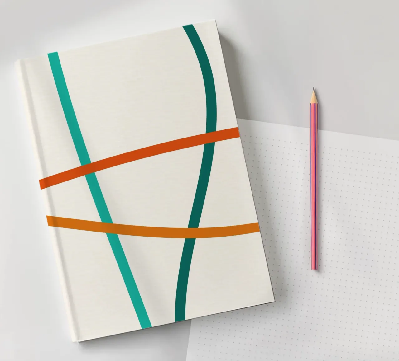 line colorful curve diario da Creaton