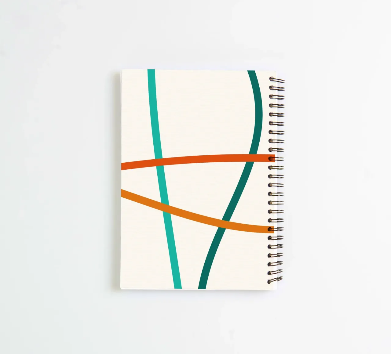 line colorful curve spiral notebook by Creaton