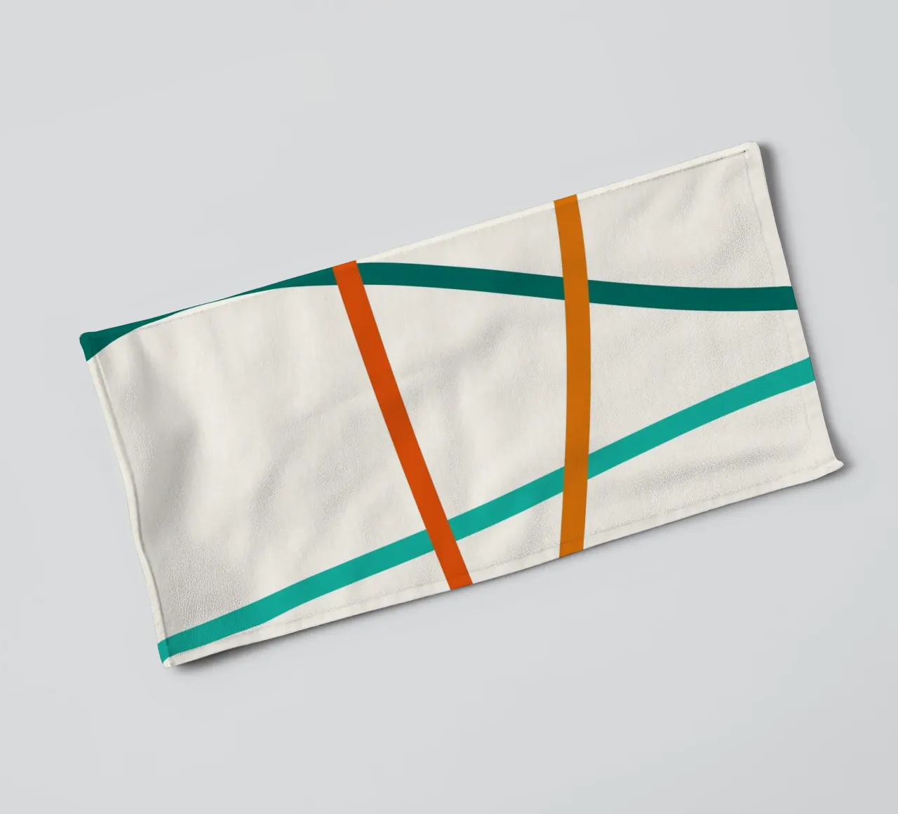 line colorful curve badhanddoek van Creaton